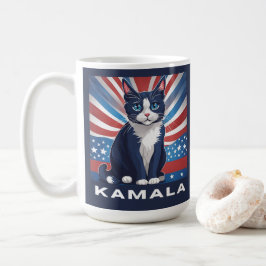 Caneca De Café Blue Cat para Kamala 2024 Democrata Eleitoral dos