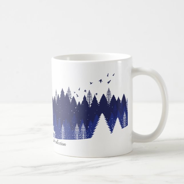 Caneca De Café Blue Christmas Mug (Direita)