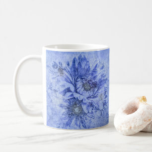 Caneca De Café Blue Chrysanthemum Mug