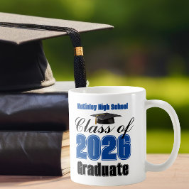 Caneca De Café Blue Class of 2026 Graduation Keepsake