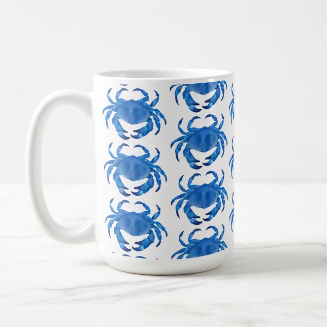 Caneca De Café Blue Crab Crustacean (Esquerda)