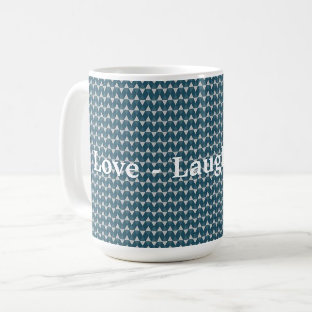 Caneca De Café Blue diamonds pattern (Frente Esquerda)