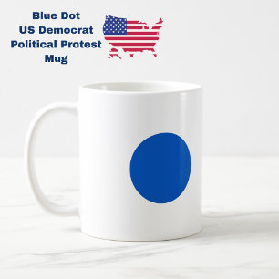 Caneca De Café Blue Dot 2024 Democrata Presidencial dos EUA