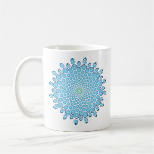 Caneca De Café Blue Dot Mandala Coffee Mug