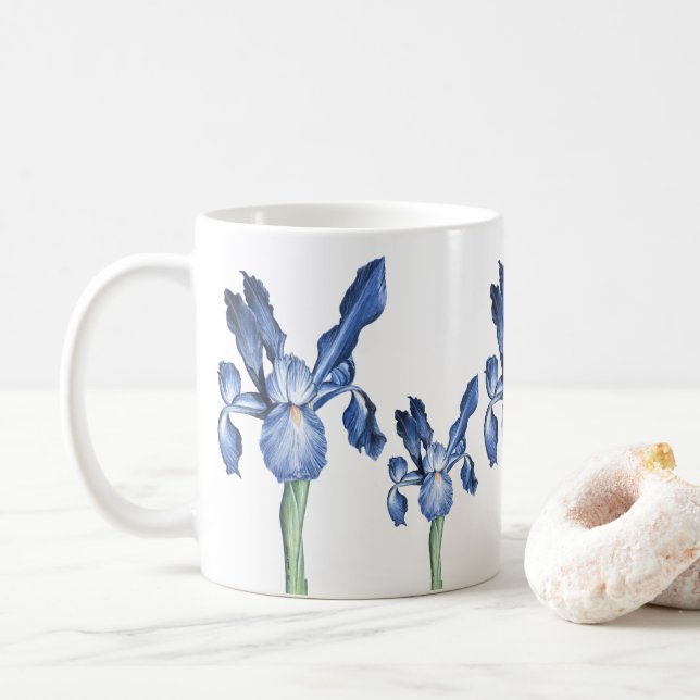 Caneca De Café Blue Dutch Iris - (Com Donut)