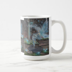 Caneca De Café Blue Ember Fairy Fantasy Art Mug de Molly Harrison