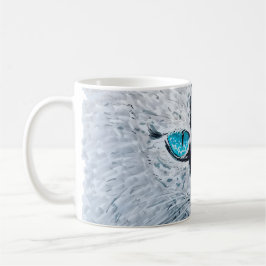 Caneca De Café Blue Eyed Fluffy Cat