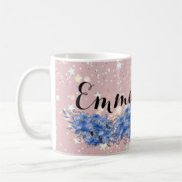 Caneca De Café Blue Floral bouquet in the blooming garden