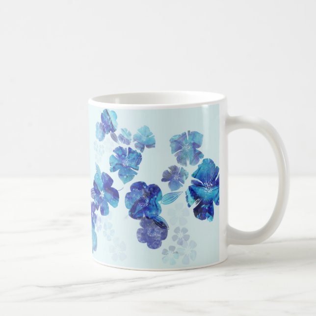 Caneca De Café Blue Floral Mug (Direita)