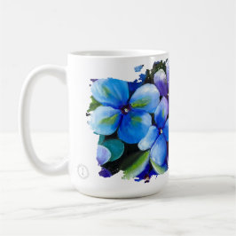 Caneca De Café Blue flower Let your dream blossom mug