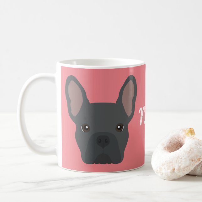 Caneca De Café Blue French Buldog Coffee Mug (Com Donut)