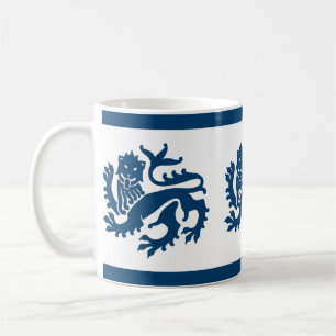 Caneca De Café Blue Gothic Revival Lions Mug