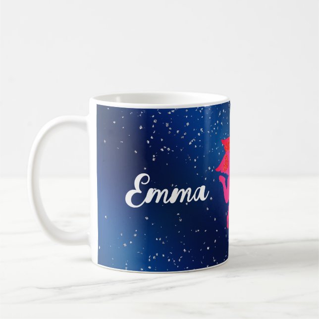 Caneca De Café Blue heart  romantic wallpaper (Esquerda)