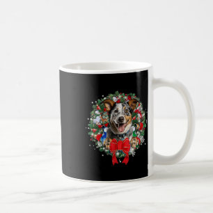 Caneca De Café Blue Heeler Wreath Decoração de Natal Xmas Pajam