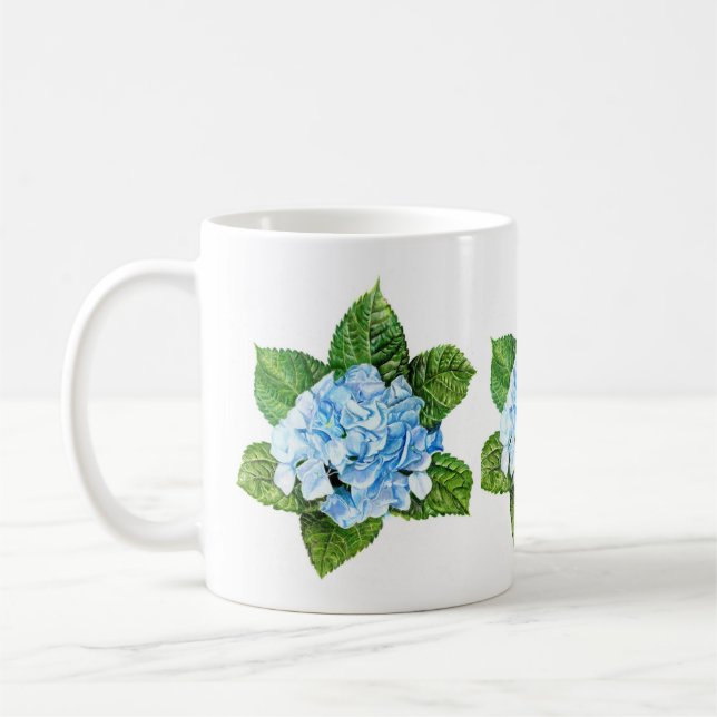 Caneca De Café Blue Hydrangea (Esquerda)