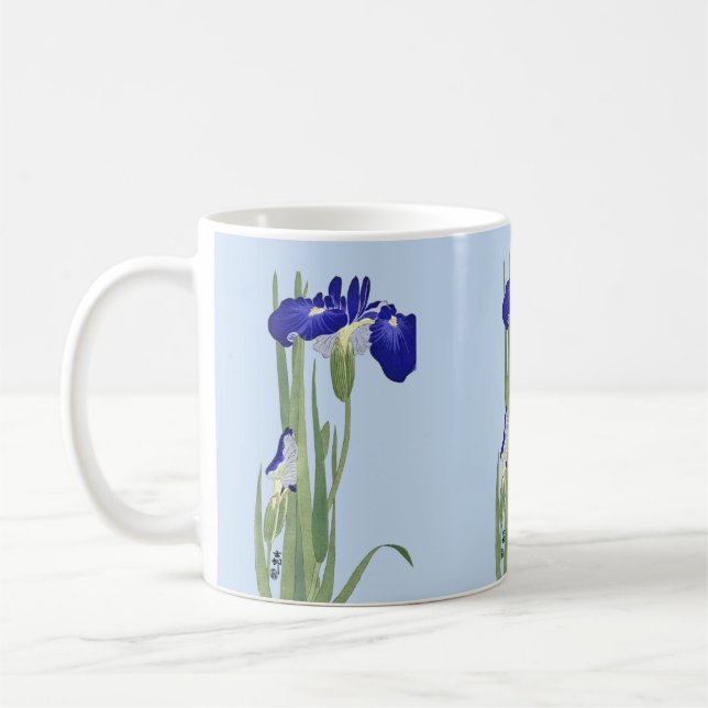 Caneca De Café Blue Irises de Ohara Koson (Esquerda)