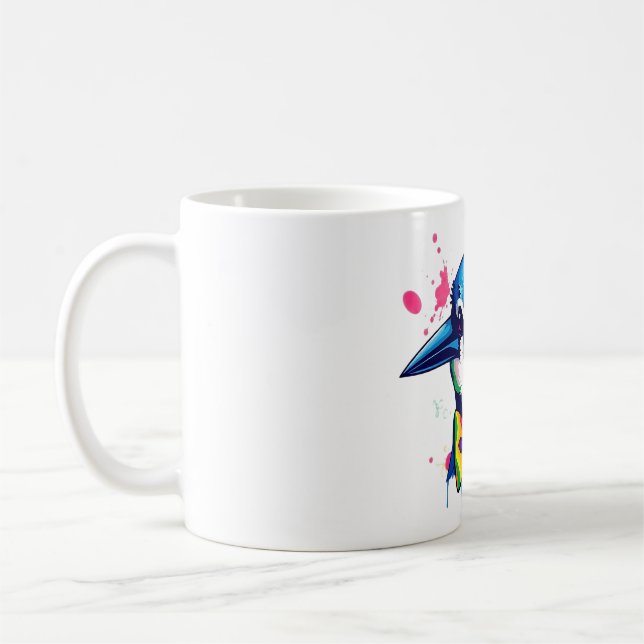 Caneca De Café Blue Jay Head Tie Tee (Esquerda)