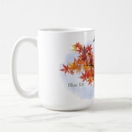 Caneca De Café Blue Jay in Fall Colors