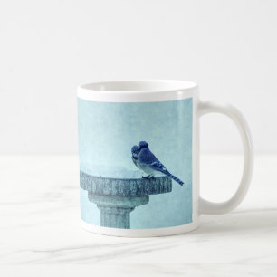 Caneca De Café Blue Jays Winter Feeding Paintery Coffee Mug