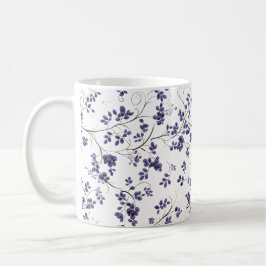 Caneca De Café Blue Leaf Pattern Coffee Mug