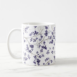 Caneca De Café Blue Leaf Pattern Coffee Mug