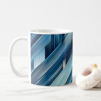 Caneca De Café Blue Lines Of Motion