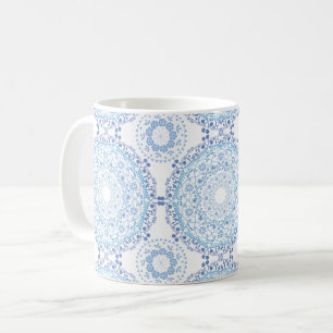 Caneca De Café Blue Mandala Pattern Mug