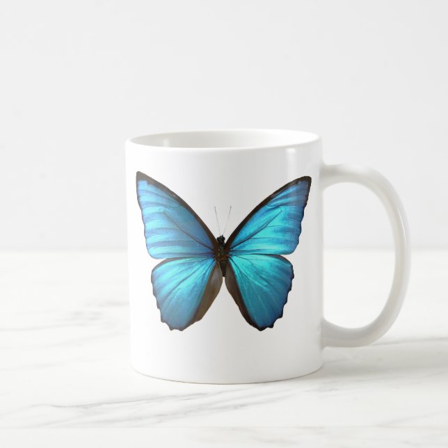Caneca De Café Blue Morpho Butterfly Wings Mug (Direita)