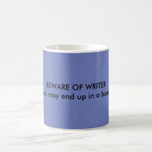 Caneca De Café Blue Mug com texto de gravador