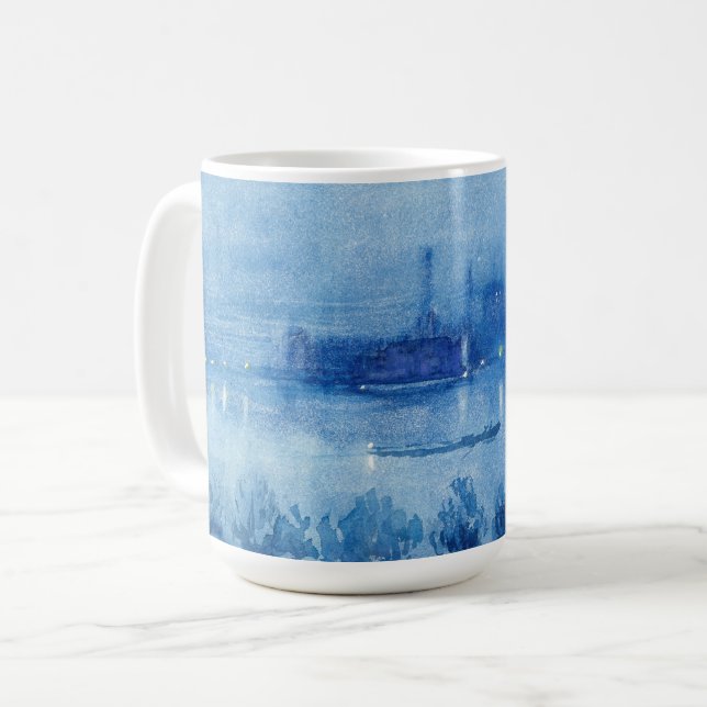 Caneca De Café Blue Night, Londres | Joseph Pennell (Frente Esquerda)