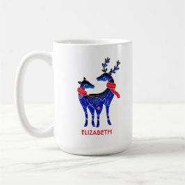 Caneca De Café Blue Nordic Christmas Reindepaer