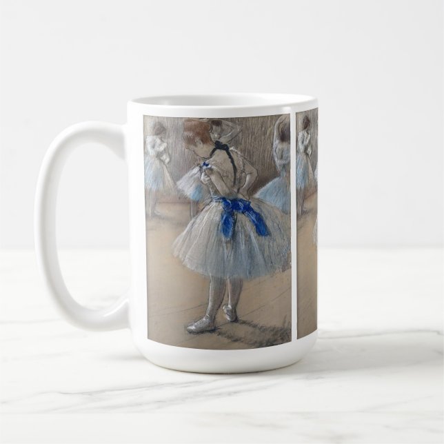 Caneca De Café Blue Ribbon Dancer Edgar Degas (Esquerda)