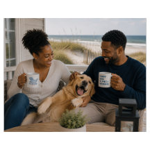 Blue Seersucker Dog Lover Coffee