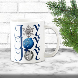 Caneca De Café Blue Silver Christmas Jog