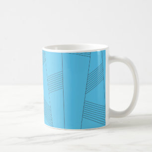 Caneca De Café Blue, simple, elegant, abstract line pattern