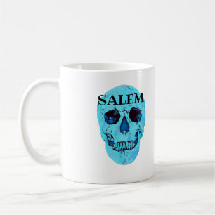Caneca De Café Blue Skull Coffee Mug, Salem Massachusetts