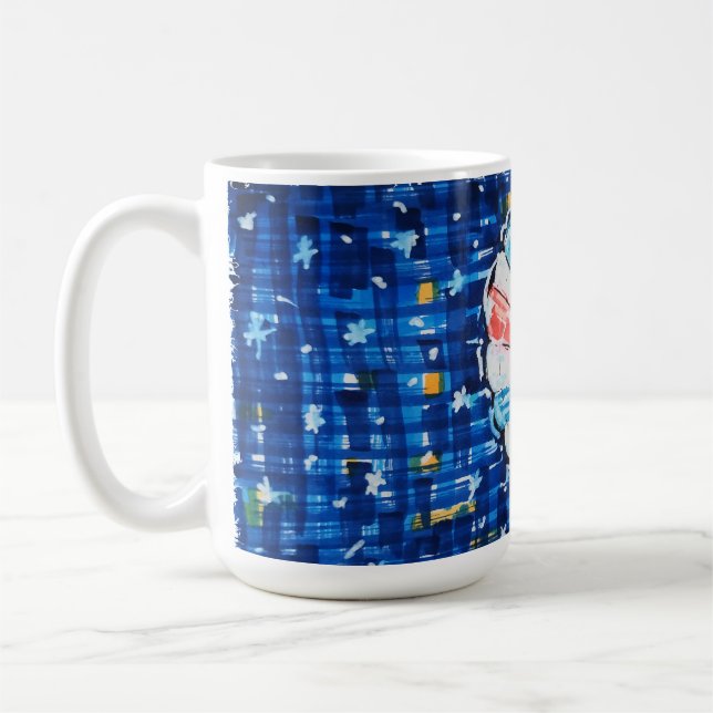 Caneca De Café Blue Sky Hot Air Balloon (Esquerda)
