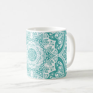 Caneca De Café Blue Spruce Mandala