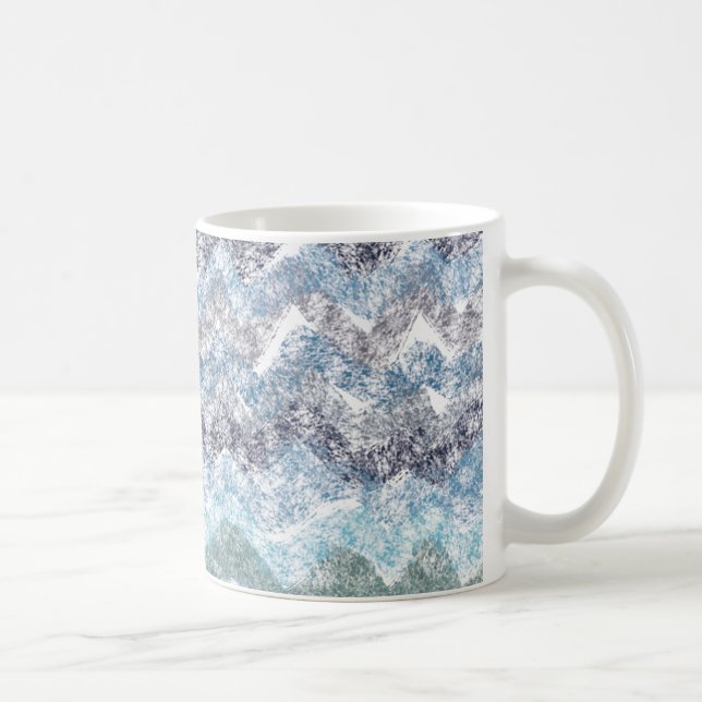 Caneca De Café Blue Stripes Mug (Direita)