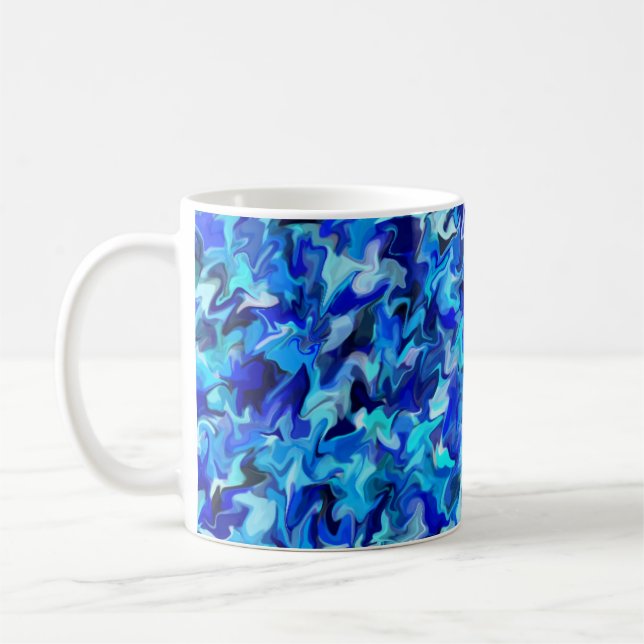 Caneca De Café Blue Swirl 11oz Mug (Esquerda)