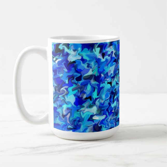 Caneca De Café Blue Swirl 15oz Mug (Esquerda)