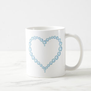 Caneca De Café Blue Topaz Gem Heart