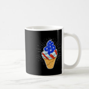 Caneca De Café Blue White Red Sorvete Cone 4 de julho Independent