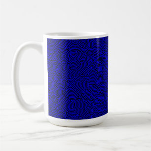Caneca De Café Blue Whorls 15oz Mug