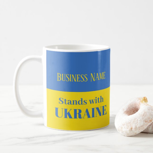 Caneca De Café Blue Yellow Flag Business Ucrânia (Com Donut)