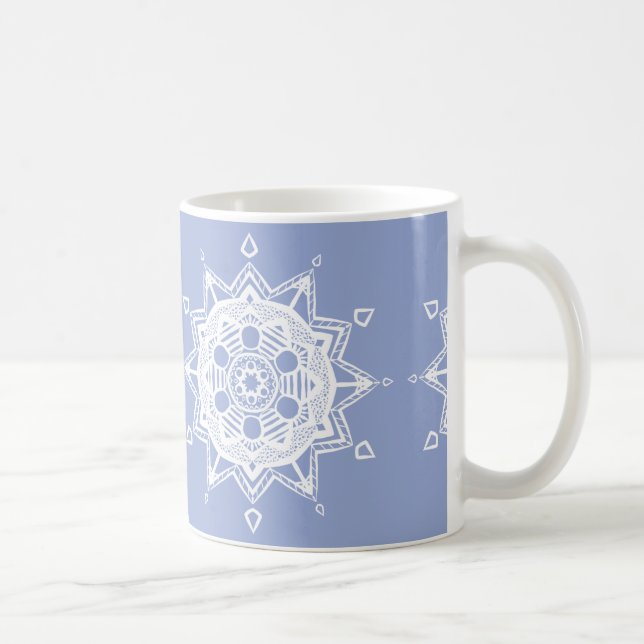 Caneca De Café Blueberry Mandala (Direita)