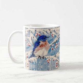 Caneca De Café Bluebird do inverno
