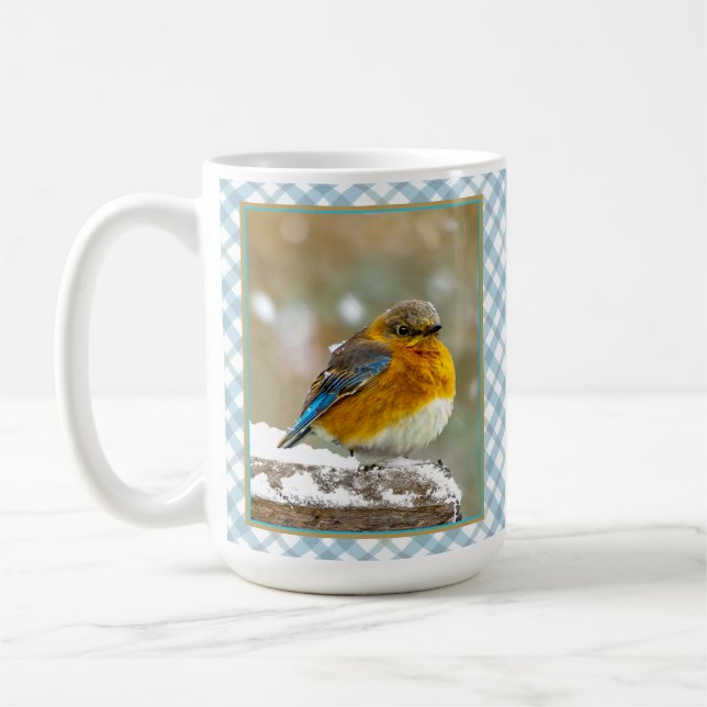 Caneca De Café Bluebird oriental na neve - Foto original (Esquerda)