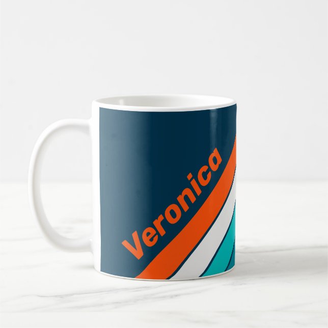 Caneca De Café Bluebottle Echo Stripes with Name (Esquerda)