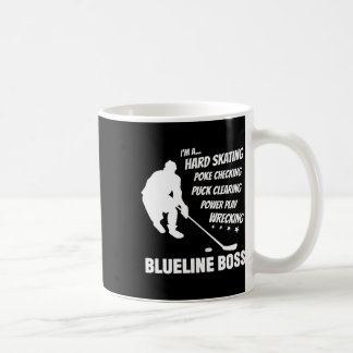 Caneca De Café Blueline Boss - Roupas para Defensores de Hóquei n